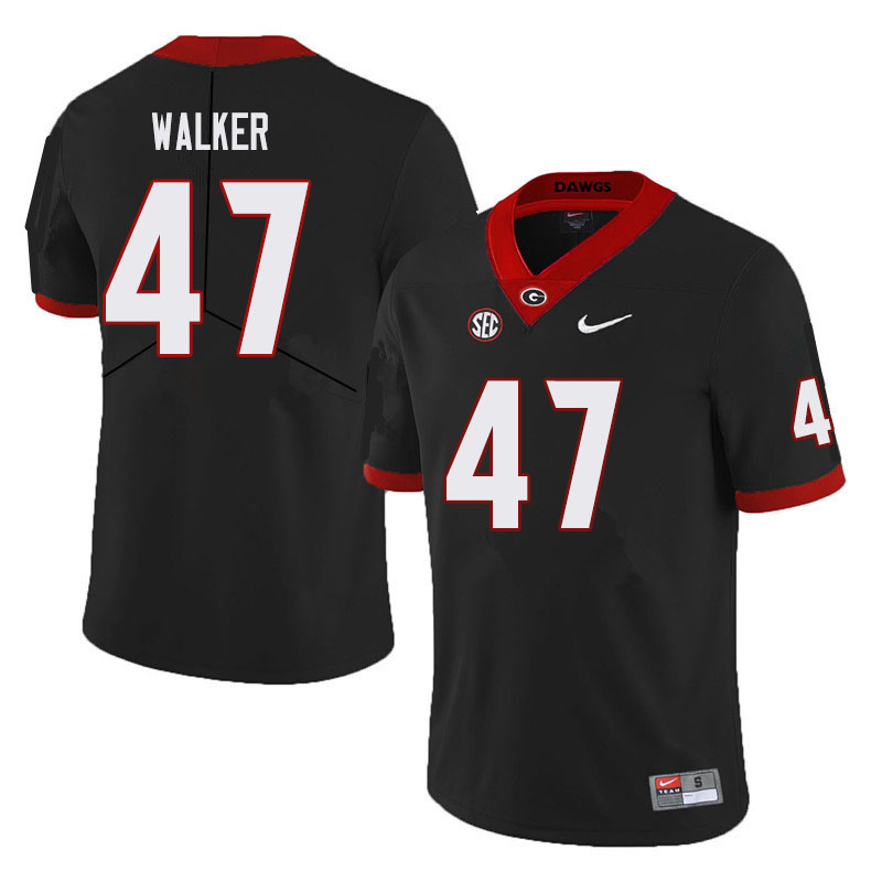 Men #47 Payne Walker Georgia Bulldogs College Football Jerseys Sale-Black